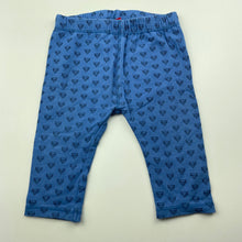 Load image into Gallery viewer, unisex Sprout, blue stretchy leggings / bottoms, GUC, size 000,  