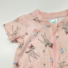 Load image into Gallery viewer, Girls Disney, Bambi cotton zip romper, GUC, size 00,  