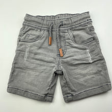 Load image into Gallery viewer, Boys H&amp;T, distressed knit denim shorts, elasticated, GUC, size 1,  