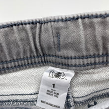 Load image into Gallery viewer, Boys H&amp;T, distressed knit denim shorts, elasticated, GUC, size 1,  