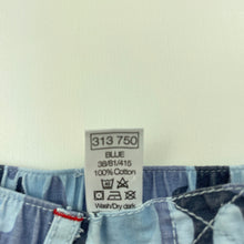 Load image into Gallery viewer, Boys M &amp; Co Baby, blue camo print cotton shorts, elasticated, GUC, size 000,  