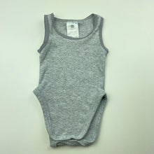 Load image into Gallery viewer, unisex Dymples, grey ribbed cotton singletsuit, GUC, size 000,  