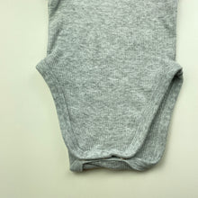 Load image into Gallery viewer, unisex Dymples, grey ribbed cotton singletsuit, GUC, size 000,  