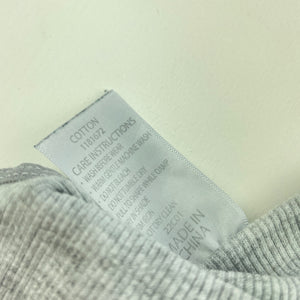 unisex Dymples, grey ribbed cotton singletsuit, GUC, size 000,  