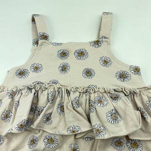 Girls Dymples, floral stretchy summer romper, GUC, size 0,  