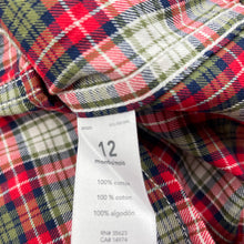 Load image into Gallery viewer, Boys Carters, lightweight cotton long sleeve shirt, EUC, size 12 months,  