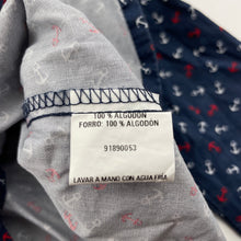 Load image into Gallery viewer, Boys Bubble Gummers, navy cotton long sleeve shirt, anchors, GUC, size 1,  