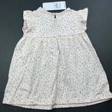 Load image into Gallery viewer, Girls Target, pink &amp; grey cotton casual dress, NEW, size 00, L: 37cm