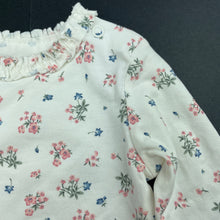 Load image into Gallery viewer, Girls H&amp;M, floral organic cotton blend bodysuit / romper, EUC, size 00,  