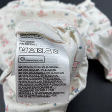 Load image into Gallery viewer, Girls H&amp;M, floral organic cotton blend bodysuit / romper, EUC, size 00,  