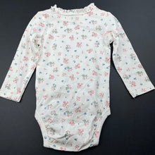 Load image into Gallery viewer, Girls H&amp;M, floral organic cotton blend bodysuit / romper, EUC, size 00,  