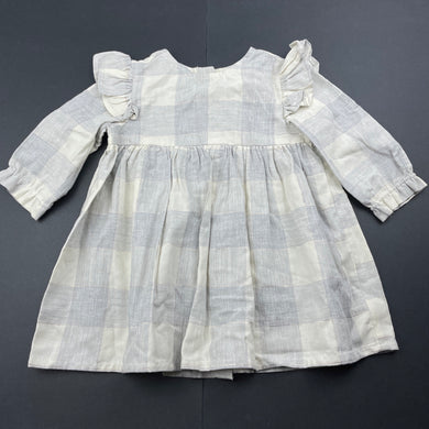 Girls Anko, lightweight long sleeve dress, EUC, size 00, L: 37cm