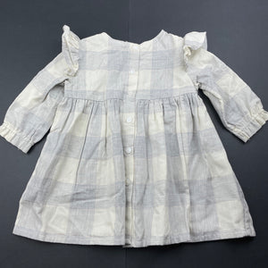Girls Anko, lightweight long sleeve dress, EUC, size 00, L: 37cm