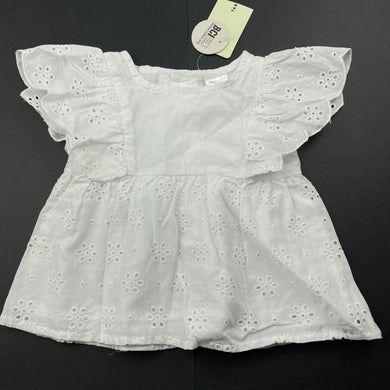 Girls Target, lined broderie cotton top, NEW, size 00,  