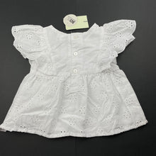 Load image into Gallery viewer, Girls Target, lined broderie cotton top, NEW, size 00,  