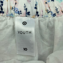 Load image into Gallery viewer, Girls Target, cotton lined linen blend skirt, elasticated, L: 35cm, GUC, size 10,  