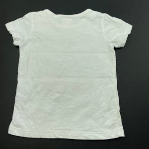 Girls Seed, white cotton t-shirt / top, cherries, FUC, size 00,  