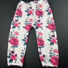 Load image into Gallery viewer, Girls lightweight, soft feel floral pants, elasticated, EUC, size 3,  