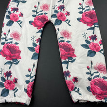 Load image into Gallery viewer, Girls lightweight, soft feel floral pants, elasticated, EUC, size 3,  