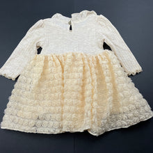 Load image into Gallery viewer, Girls Dymples, long sleeve party dress, EUC, size 00, L: 37cm