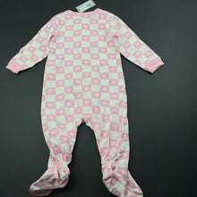 Load image into Gallery viewer, Girls Coccoli, pink &amp; white stretchy coverall / romper, NEW, size 3 months,  