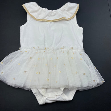 Girls Dymples, stretchy tutu romper, EUC, size 0,  