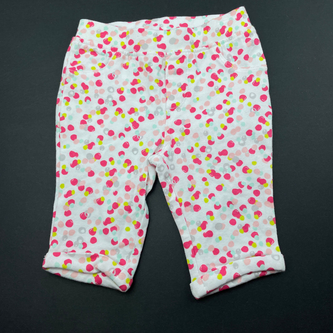 Girls Petit Lem, stretchy leggings / bottoms, elasticated, EUC, size 6 months,  