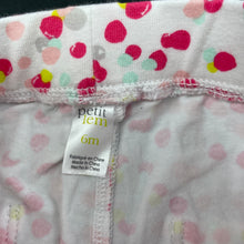 Load image into Gallery viewer, Girls Petit Lem, stretchy leggings / bottoms, elasticated, EUC, size 6 months,  