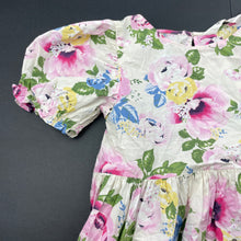 Load image into Gallery viewer, Girls H&amp;M, lightweight floral cotton dress, GUC, size 7, L: 62cm