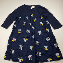 Load image into Gallery viewer, Girls Cotton On, navy floral cotton casual dress, FUC, size 7, L: 60cm