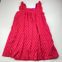 Load image into Gallery viewer, Girls Target, lined colourful cotton summer dress, GUC, size 7, L: 63cm