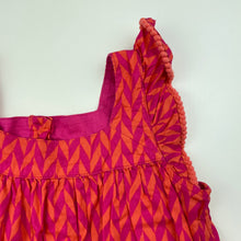 Load image into Gallery viewer, Girls Target, lined colourful cotton summer dress, GUC, size 7, L: 63cm