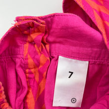 Load image into Gallery viewer, Girls Target, lined colourful cotton summer dress, GUC, size 7, L: 63cm