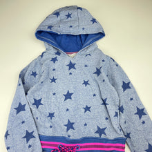 Load image into Gallery viewer, Girls Pumpkin Patch, blue hooded sweater dress, FUC, size 8, L: 58cm