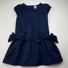 Load image into Gallery viewer, Girls Gymboree, lined navy party dress, EUC, size 5, L: 57cm