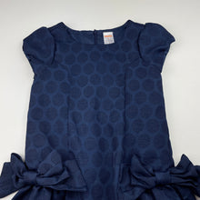 Load image into Gallery viewer, Girls Gymboree, lined navy party dress, EUC, size 5, L: 57cm
