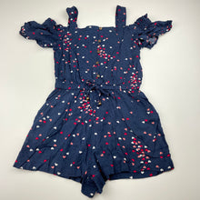 Load image into Gallery viewer, Girls David Jones, navy lightweight summer playsuit, small catches, FUC, size 8,  