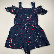 Load image into Gallery viewer, Girls David Jones, navy lightweight summer playsuit, small catches, FUC, size 8,  