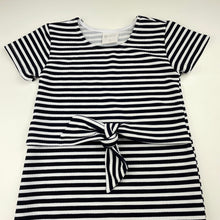Load image into Gallery viewer, Girls B Collection, navy &amp; white stripe casual dress, FUC, size 5, L: 56cm