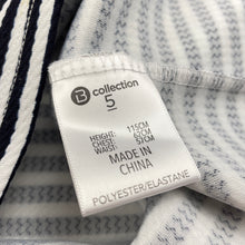 Load image into Gallery viewer, Girls B Collection, navy &amp; white stripe casual dress, FUC, size 5, L: 56cm