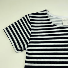 Load image into Gallery viewer, Girls B Collection, navy &amp; white stripe casual dress, FUC, size 5, L: 56cm