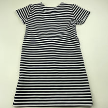 Load image into Gallery viewer, Girls B Collection, navy &amp; white stripe casual dress, FUC, size 5, L: 56cm