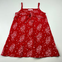 Load image into Gallery viewer, Girls Mango, red floral cotton summer dress, EUC, size 2, L: 47cm