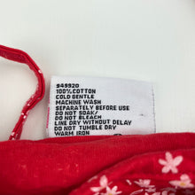 Load image into Gallery viewer, Girls Mango, red floral cotton summer dress, EUC, size 2, L: 47cm