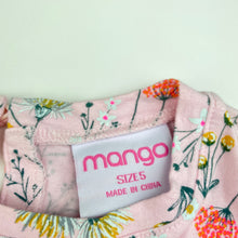 Load image into Gallery viewer, Girls Mango, floral cotton casual dress, GUC, size 5, L: 54cm