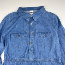 Load image into Gallery viewer, Girls Anko, chambray cotton casual shirt dress, FUC, size 10, L: 69cm