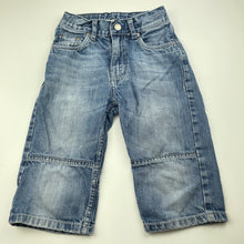Load image into Gallery viewer, Boys &amp; NOW, embroidered long denim shorts, adjustable, Inside leg: 26cm, FUC, size 5-6,  