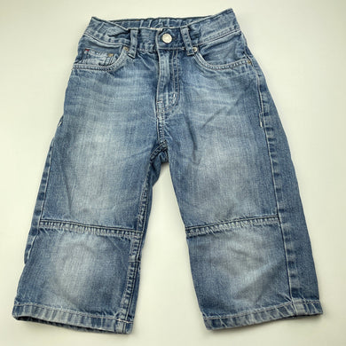 Boys & NOW, embroidered long denim shorts, adjustable, Inside leg: 26cm, FUC, size 5-6,  
