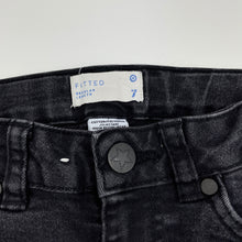 Load image into Gallery viewer, Girls Target, dark stretch denim jeans, adjustable, Inside leg: 51cm, FUC, size 7,  
