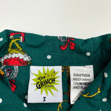 Load image into Gallery viewer, unisex The Grinch, Christmas cotton pyjama shirt / top, EUC, size 3,  